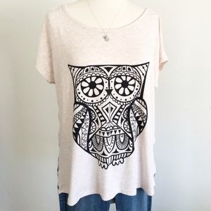Attitude Not Included Graphic Tee (Owl), 1X